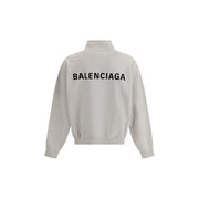 Balenciaga White Cotton Sweatshirt