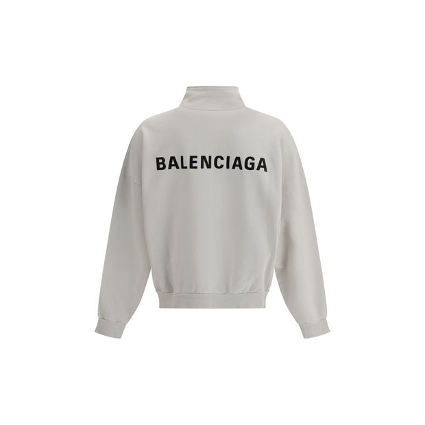 Balenciaga White Cotton Sweatshirt