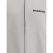 Balenciaga White Cotton Sweatshirt