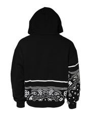 Dolce & Gabbana Black Bandana Hooded Men Sweatshirt Sweater