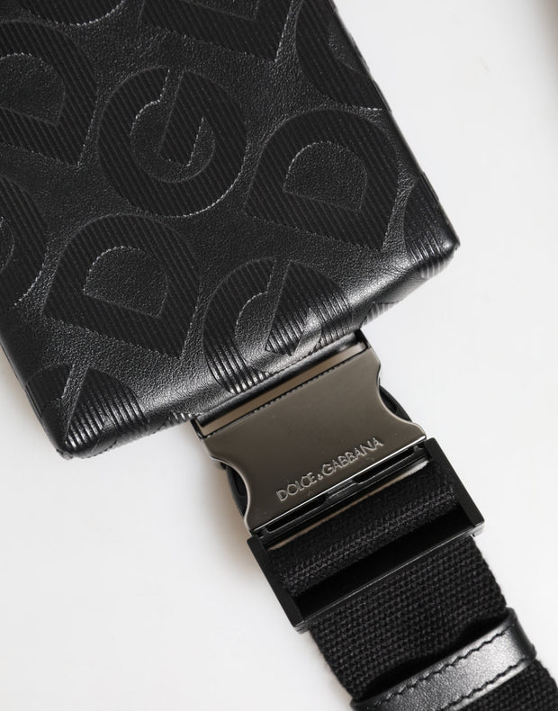 Dolce & Gabbana Gray DG Logo Mania Purse Phone Belt Waist Men Borse Bag