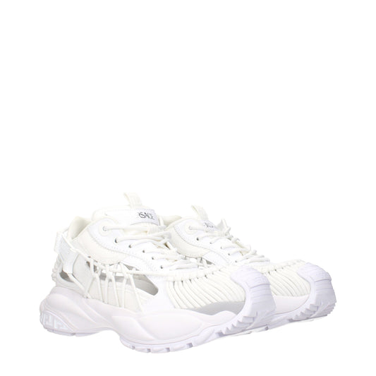 Versace Hvid Læder Atletiske Sneakers Casual Stil Sko