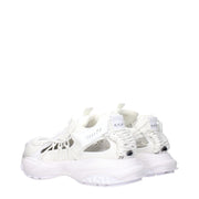 Versace White Leather Athletic Sneakers