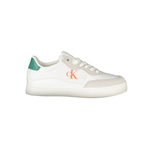 Calvin Klein Hvid Læder Herresneaker Med Aftagelig Fodsål