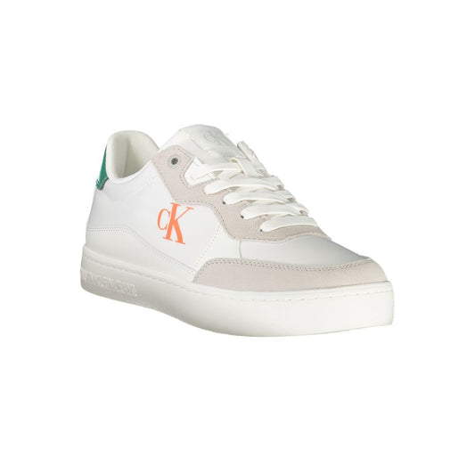 Calvin Klein Hvid Læder Herresneaker Med Aftagelig Fodsål