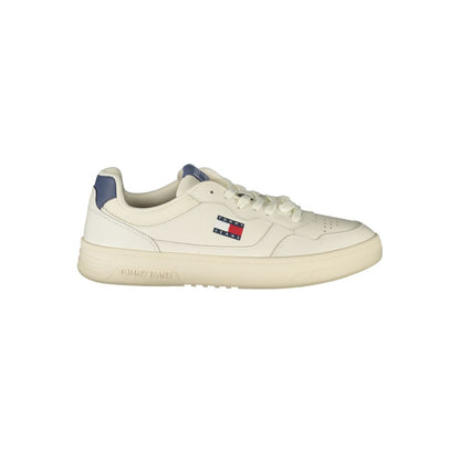 Tommy Hilfiger Hvid Læder Herresneaker Med Komfort Fodsål