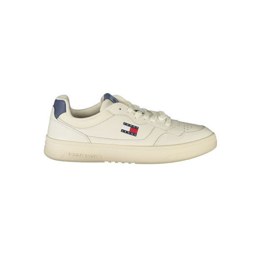 Tommy Hilfiger Hvid Læder Herresneaker Med Komfort Fodsål