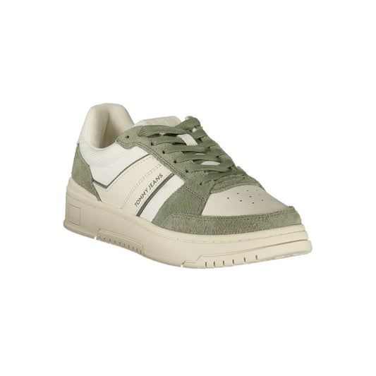 Tommy Hilfiger Hvid Læder Herre Sneaker Aftageligt Indlæg