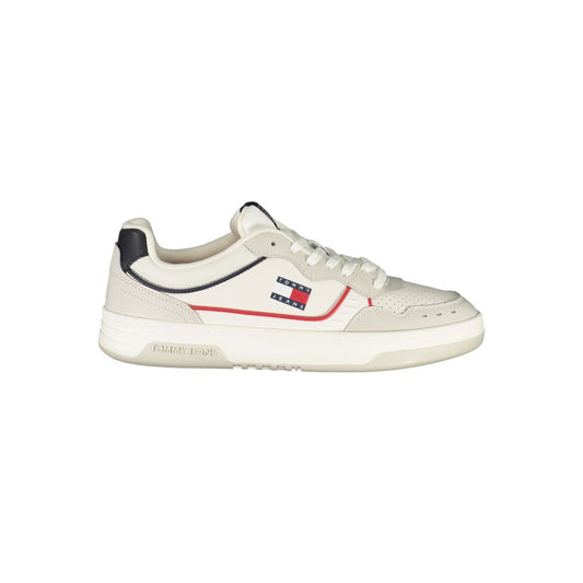 Tommy Hilfiger Hvid Læder Herre Sneakers Til Daglig Brug