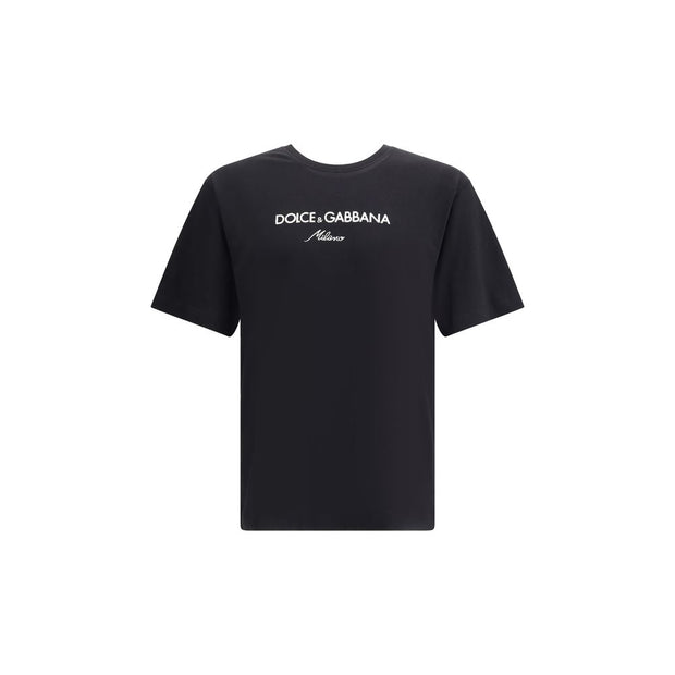Dolce & Gabbana Black Cotton T-Shirt