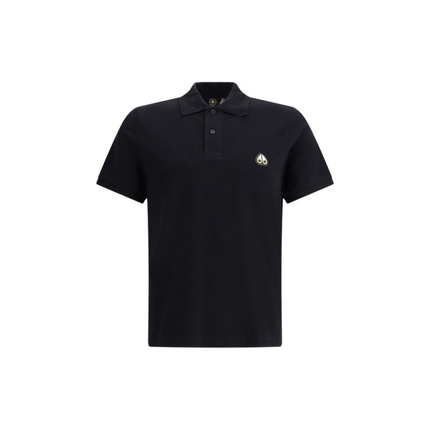 Moose Knuckles Black Cotton Polo Shirt