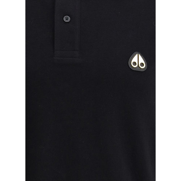 Moose Knuckles Black Cotton Polo Shirt