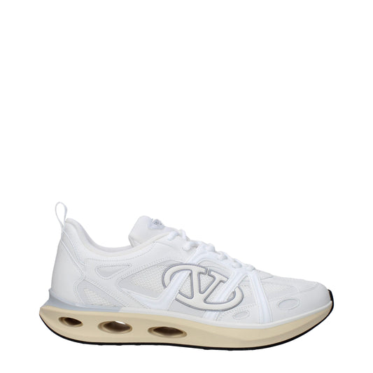 Valentino Garavani Hvid Tekstil Atletiske Sneakers Med Logo