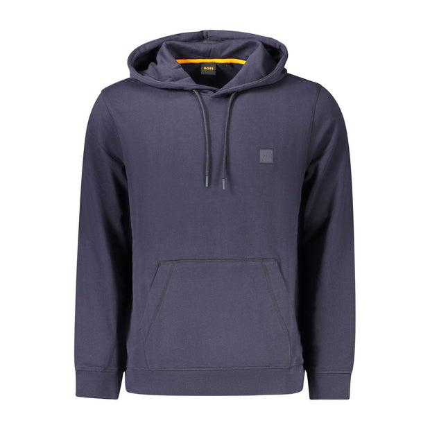 Hugo Boss Blue Cotton Men Sweater