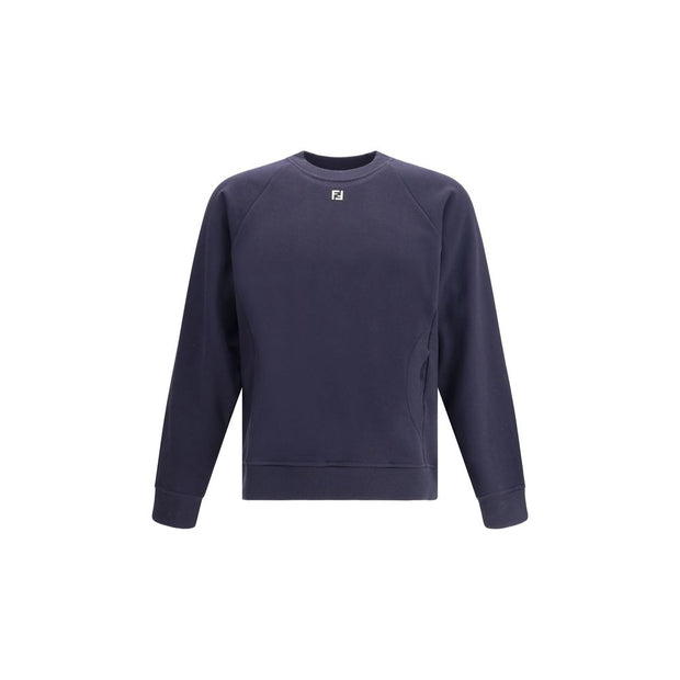 Fendi Blue Cotton Sweatshirt - Le schmidt