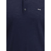 Prada Blue Fleece Wool Polo Shirt