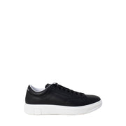 Armani Exchange Black Leather Low Top Sneakers