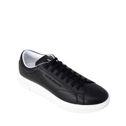 Armani Exchange Black Leather Low Top Sneakers