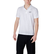 EA7 Emporio Armani White Cotton Polo Shirt