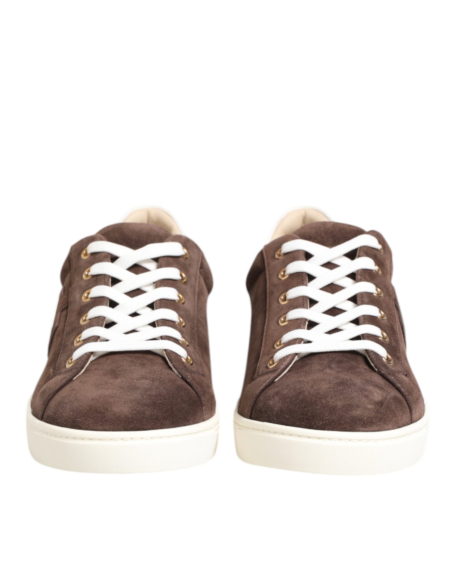 Dolce & Gabbana Brown Suede Leather Low Top Men Sneakers Shoes