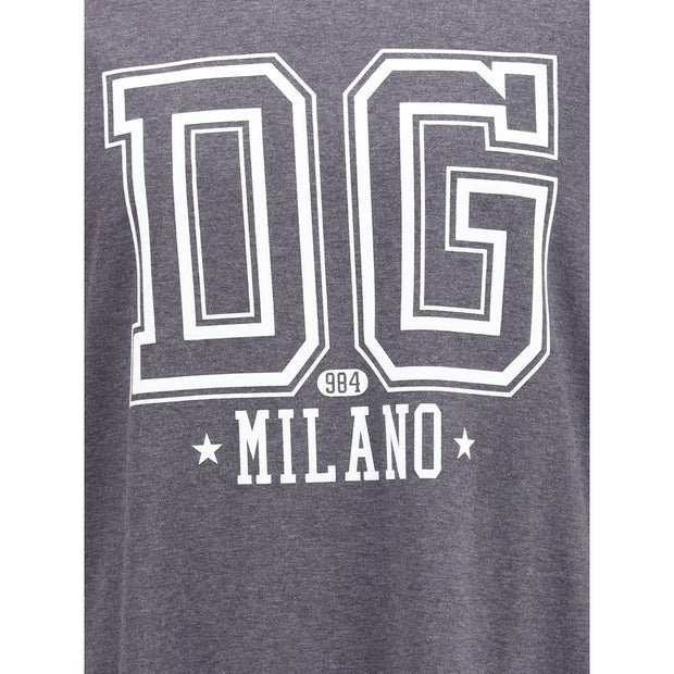 Dolce & Gabbana Gray Cotton T-Shirt