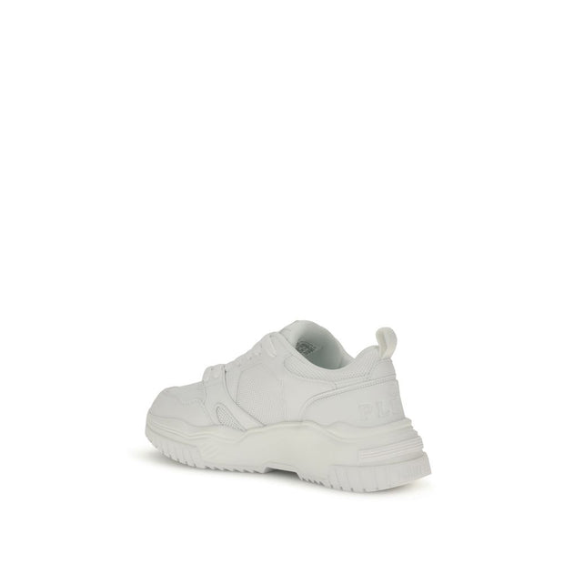 Philipp Plein White Polyester Athletic Sneakers