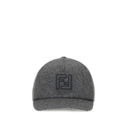 Fendi Gray Wool Cap (Baseball Hat)