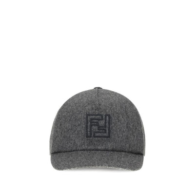 Fendi Gray Wool Cap (Baseball Hat)