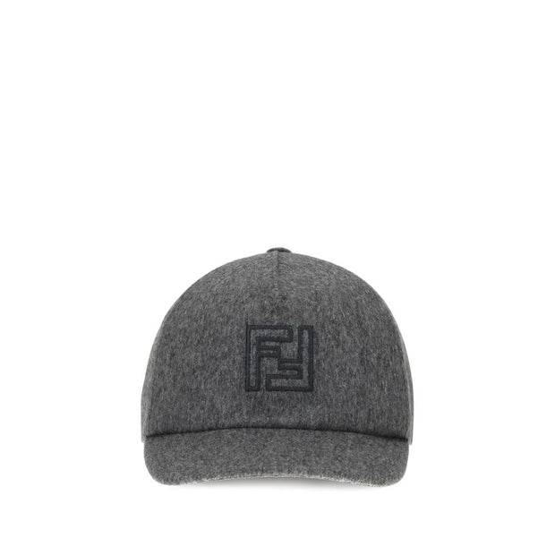 Fendi Gray Wool Cap (Baseball Hat)