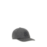 Fendi Gray Wool Cap (Baseball Hat)