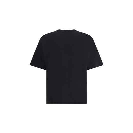 Off White Sort Bomuld Tshirt Med Fronttekst Og Logo Premium