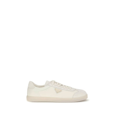 Prada Cream Polyamide Low Top Sneakers