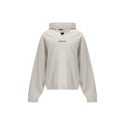 Balenciaga White Cotton Sweatshirt