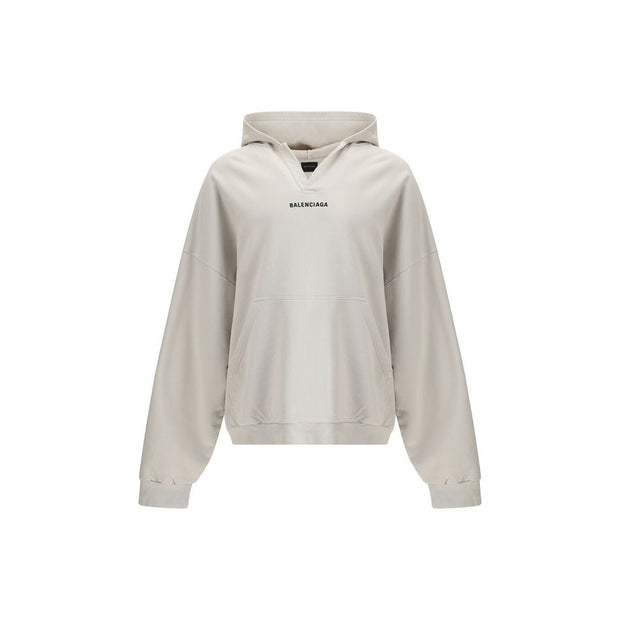 Balenciaga White Cotton Sweatshirt