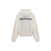 Balenciaga White Cotton Sweatshirt