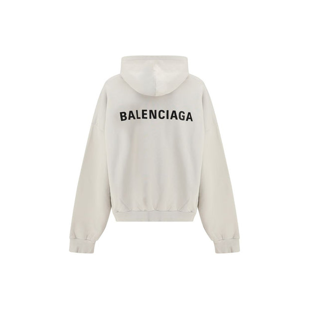 Balenciaga White Cotton Sweatshirt