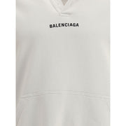Balenciaga White Cotton Sweatshirt
