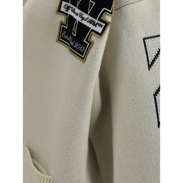 Off-White Cream Cotton Cardigan