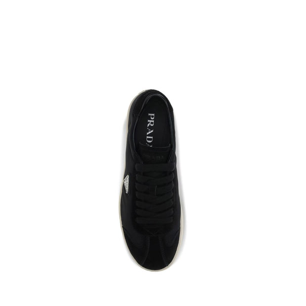 Prada Black Polyamide Low Top Sneakers