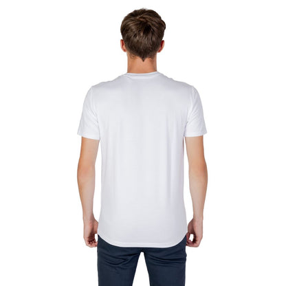Armani Exchange Hvid Bomuld T Shirt Med Logo Til Herrer