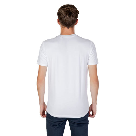 Armani Exchange Hvid Bomuld T Shirt Med Logo Til Herrer