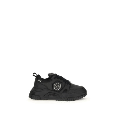 Philipp Plein Black Polyester Athletic Sneakers