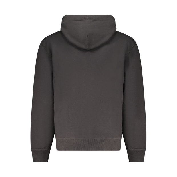 Calvin Klein Black Cotton Men Sweater Hoodie
