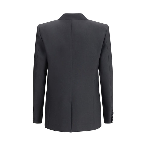 Valentino Black Polyester Coat