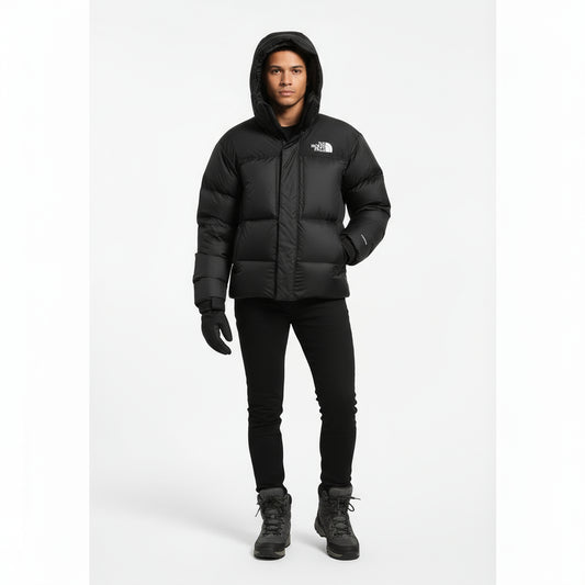 The North Face Pertex Dunjakke Med Hætte Og Stormflap