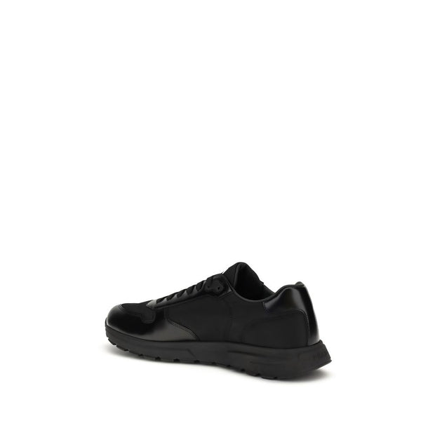 Prada Black Recycled Polyamide Athletic Sneakers