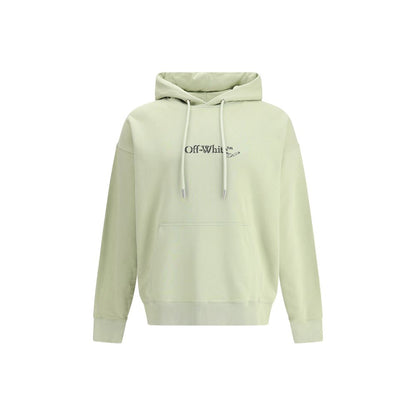 Off-White Grøn Bomuld Sweatshirt Logo Broderet Streetwear