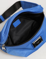 Dolce & Gabbana Blue Logo Plaque Nylon Waist Fanny Pack Men's Borse Bag