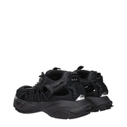 Versace Black Leather Athletic Sneakers