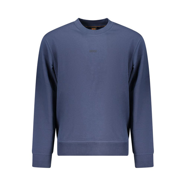 Hugo Boss Blue Cotton Men Sweater